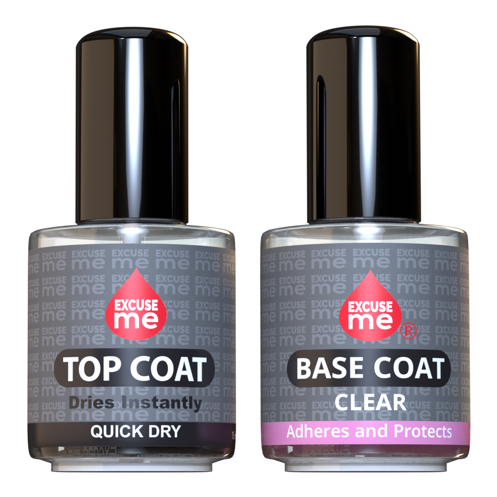 SECHE VITE Ridge filling Base Coat & Fast Dry Top Coat SET 0.5oz Each * BEAUTY TALK LA