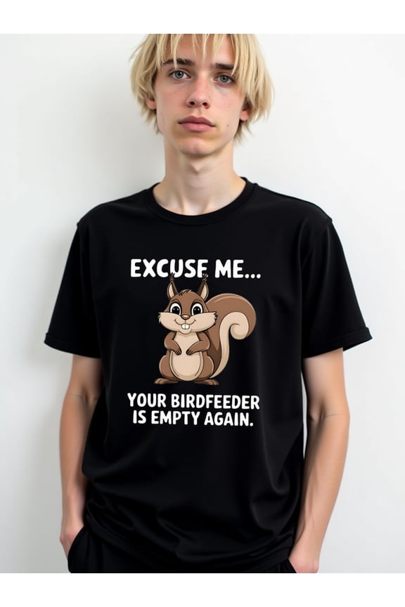 Excuse Me Squirrel Tee men's t shirts black short gifts For summer Casual Daily Wear spring and summer clothing Trendy Unisex Shirt Graphic tshirts