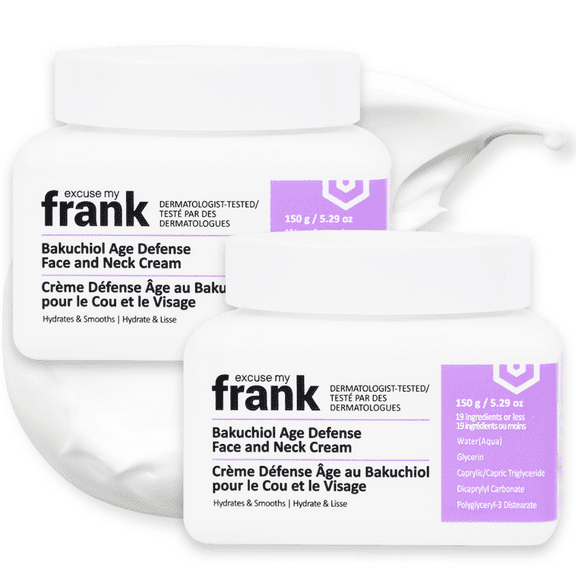 Excuse My Frank - 2PK Bakuchiol Age Defense Face and Neck Cream Korean Anti-aging Skincare