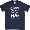 thumbnail image 1 of Excuse The Mess But I Craft Here T-Shirt Funny Hobby Sewing Gift Text Tee - Navy, 2XL, 1 of 1