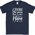thumbnail image 1 of Excuse The Mess But I Craft Here T-Shirt Funny Hobby Sewing Gift Text Tee - Navy, 4XL, 1 of 1