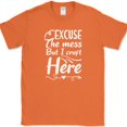 thumbnail image 1 of Excuse The Mess But I Craft Here T-Shirt Funny Hobby Sewing Gift Text Tee - Orange, 4XL, 1 of 1