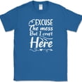 thumbnail image 1 of Excuse The Mess But I Craft Here T-Shirt Funny Hobby Sewing Gift Text Tee - Royal Blue, 3XL, 1 of 1