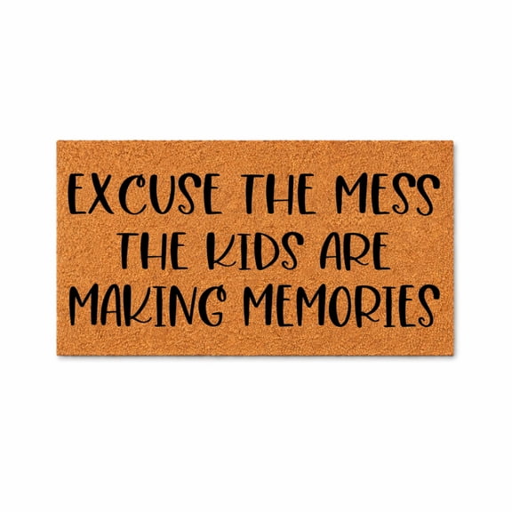 Excuse The Mess The Kids Are Making Memories Doormat, Funny Welcome Mat, Front Door Entryway Rug, Indoor Outdoor Decor 6062 (18x30 inches) 6062