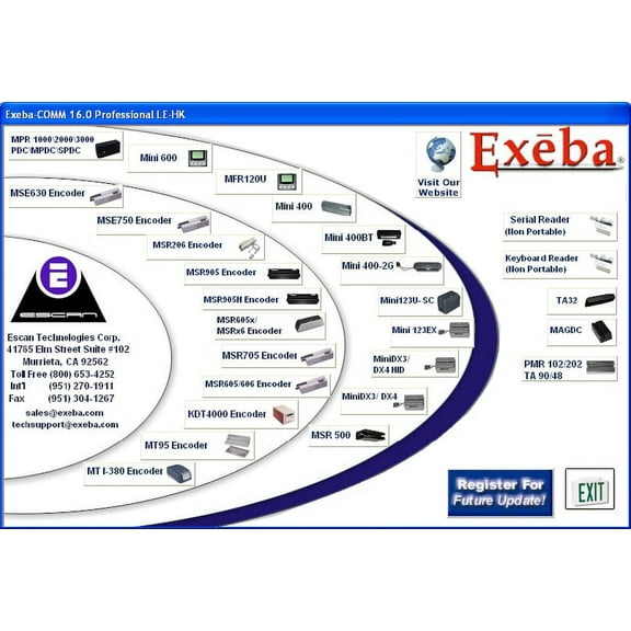 Exeba-COMM 16.0  PROFESSIONAL Software with Hardware Key (USB)