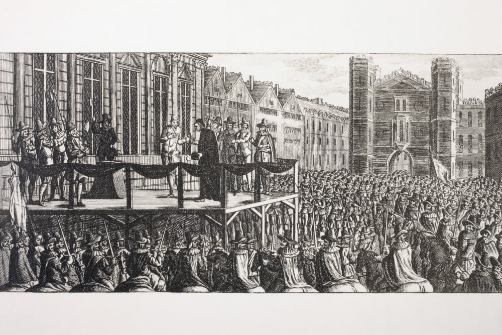 The Execution Of King Charles I Of England After A Contemporary Print From Memoirs Of The Martyr King By Allan Fea Published 1905 Canvas Art - Ken Welsh Design Pics (36 x 24)