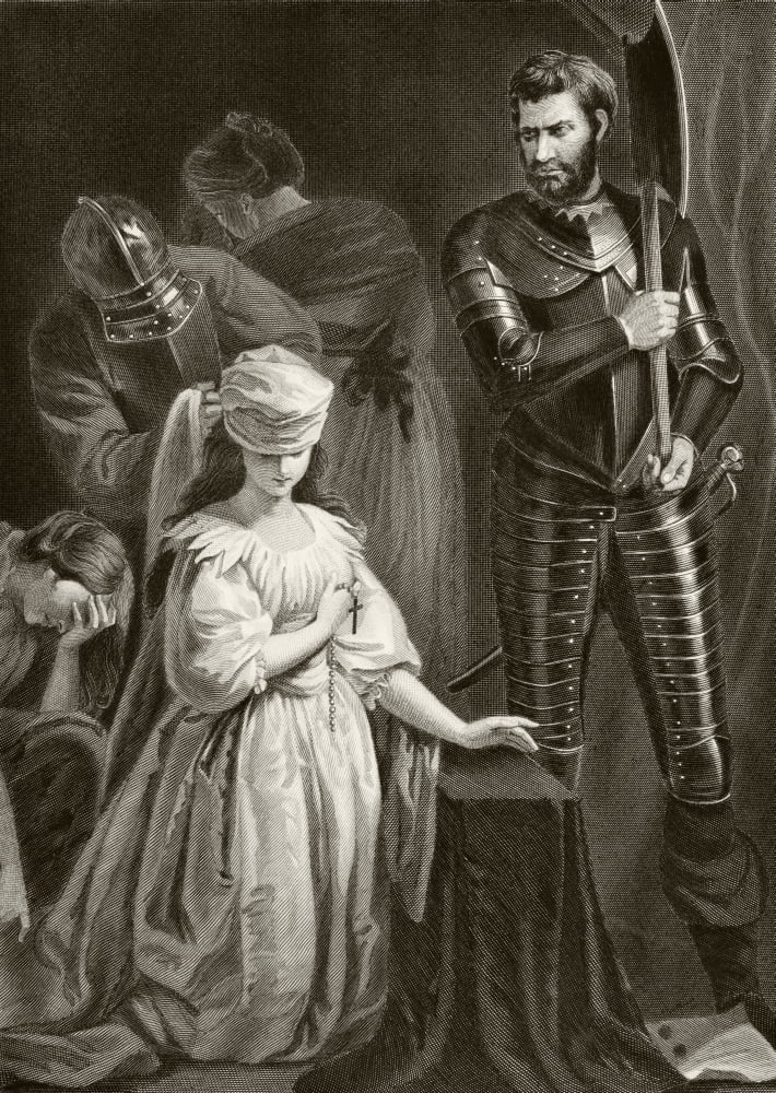 Execution Of Mary Queen Of Scots 8 February 1587 From The National And Domestic History Of England By William Aubrey Published London Circa 1890 Canvas Art - Ken Welsh Design Pics (12 x 17)