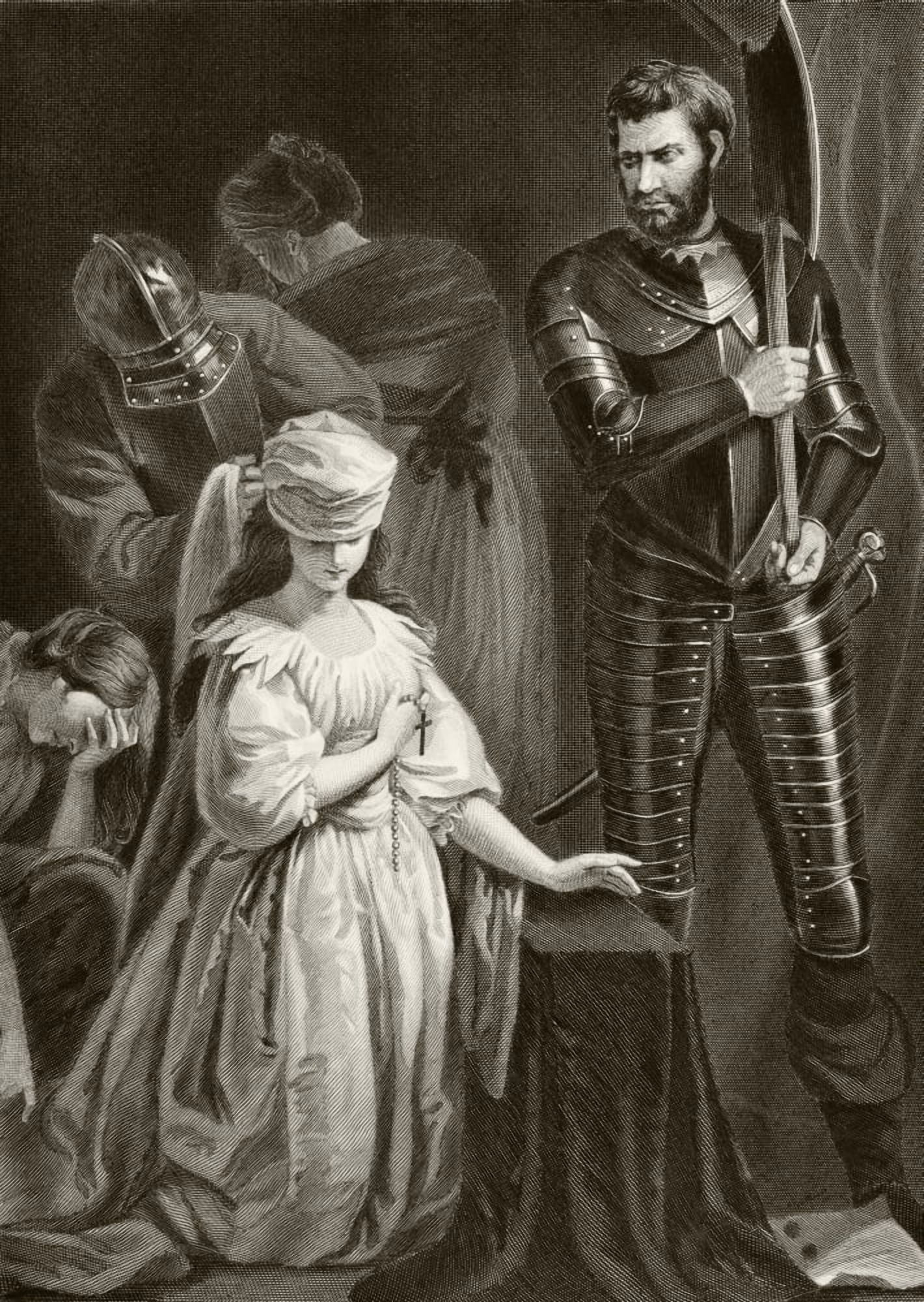 Execution Of Mary Queen Of Scots 8 February 1587 From The National And Domestic History Of England By William Aubrey Published London Circa 1890 Canvas Art - Ken Welsh Design Pics (24 x 34)