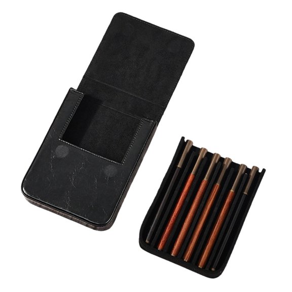 Executive 6 Pen Holders Organizers Case Top Leather Construction Professional Offices Accessory In 6 Classical Color