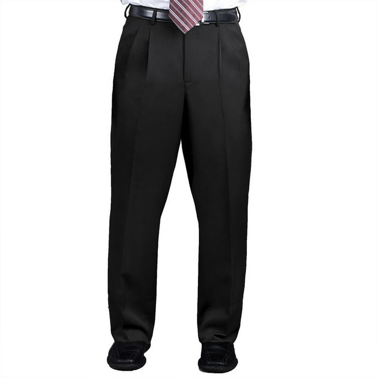 Executive Apparel 1259 Men's Pants Pleated Front EasyWear Comfort