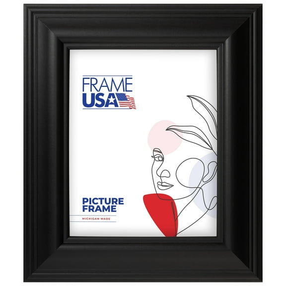 10x17 Picture Frame, Black Executive Style 22048, 2.375 Inch MDF with Glass, Wall Display