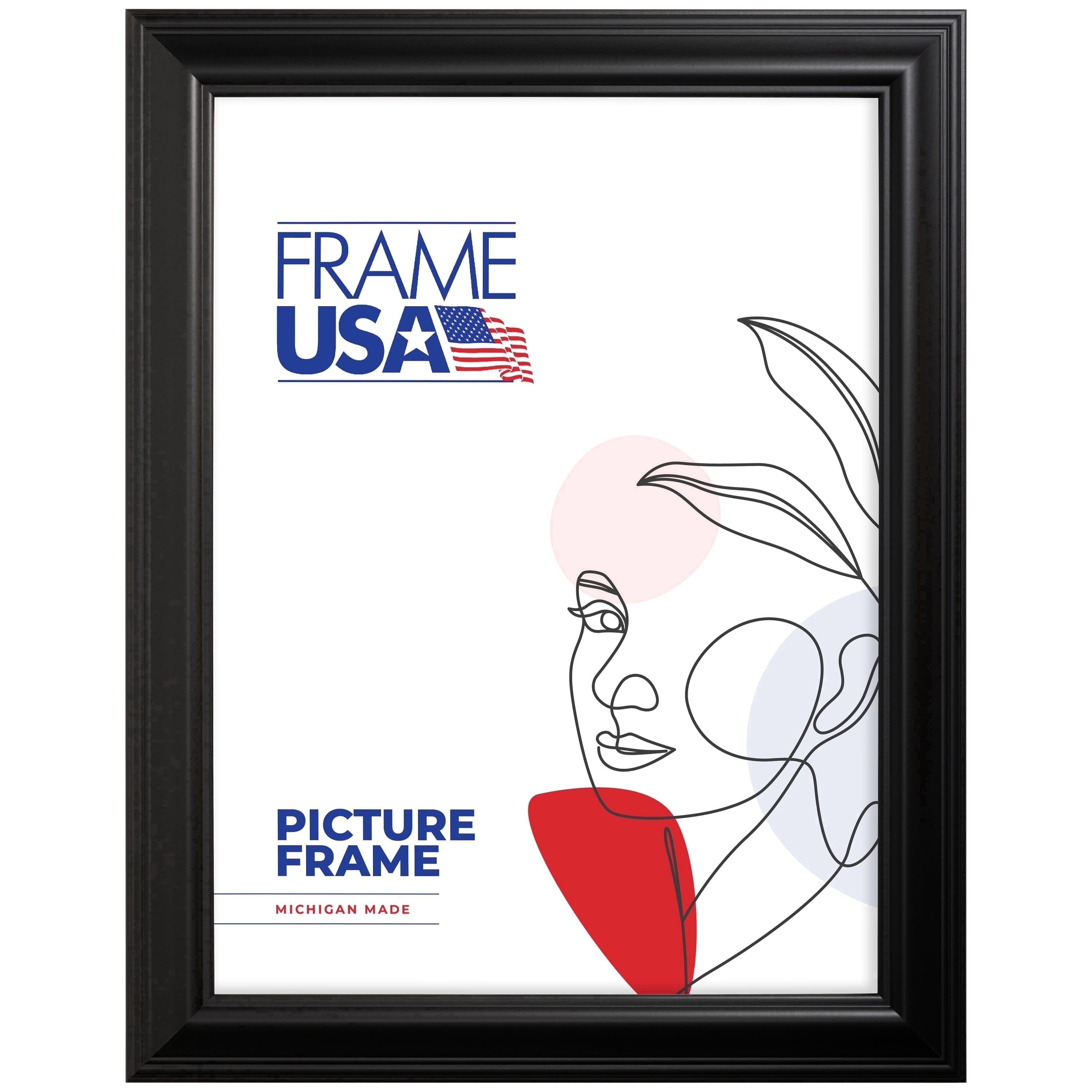 18x24 Picture Frame Black Executive, 22048, 2.375 Inch MDF, Plexiglass, Wall Display
