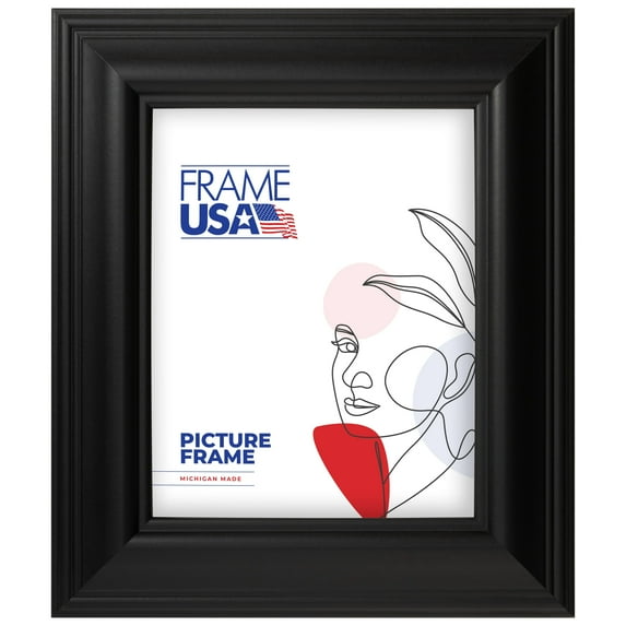 9x12 Picture Frame, Black Executive Style 22048, 2.375 Inch MDF with Glass, Wall Display