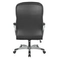 thumbnail image 1 of Executive Black Bonded Leather Chair with Titanium Coated Nylon Base, 1 of 5