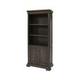 thumbnail image 1 of Executive Bookcase With Wood Doors Mildly Distressed Fully Assembled Brown, 1 of 7