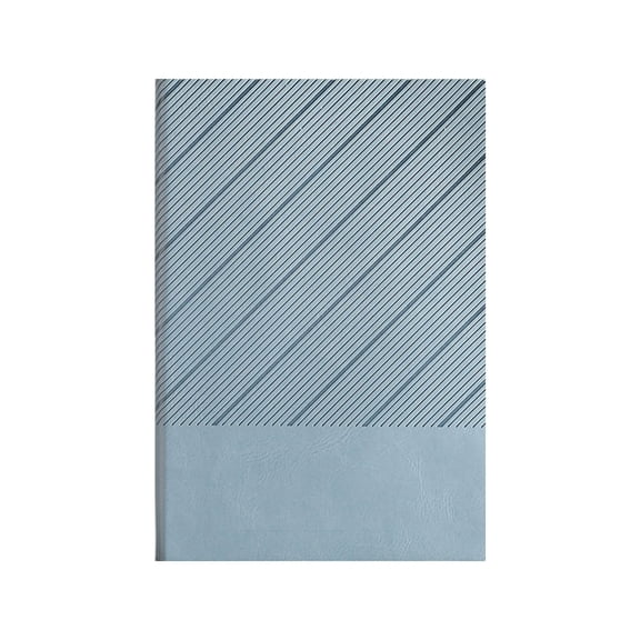 Executive Business Notebook, Professional A5 Journal, Textured Faux Leather Diary, Diagonal Striped Hardcover Planner for Office Meeting Planning, 1-Count