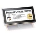 thumbnail image 1 of Executive Collection Business License Frame - Stainless Steel Collection 3.5 by 8.5 inch Easel Back with Wall Hanger Great for Certificates, Tax License and More, 1 of 6