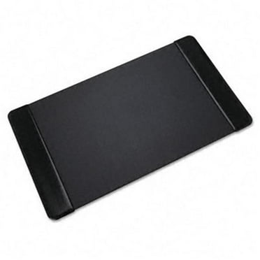 Executive Desk Pad with Leather-Like Side Panels  36 x 20  Black