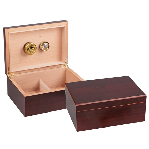 Executive Desktop Cigar Humidor - Cherry Finish - Capacity: 50 to 75