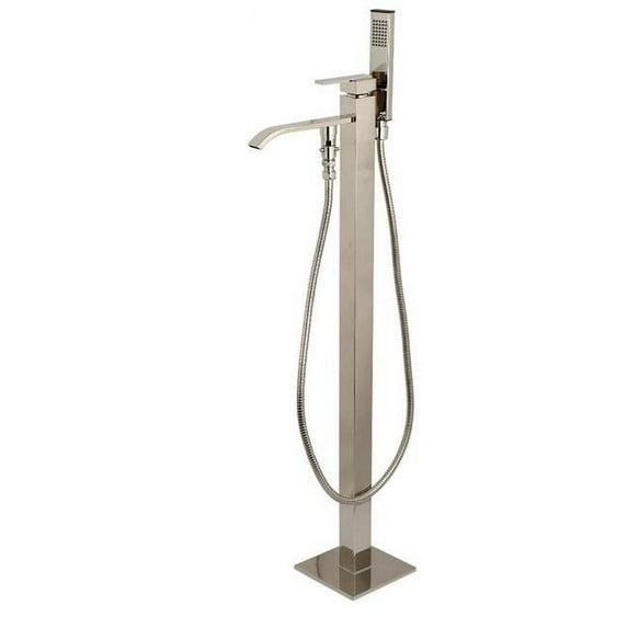 Executive Freestanding Roman Tub Filler with Handshower, Polished Nickel - 41.76 x 14.91 x 7.64 in.
