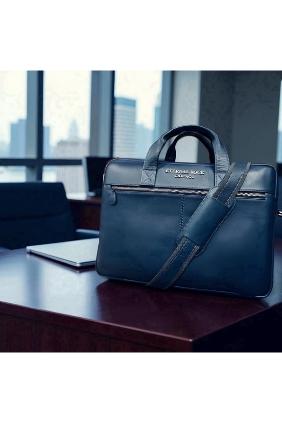 Full Grain Leather Office Bags,Executive Laptop Bags,Unisex Leather Computer Bag
