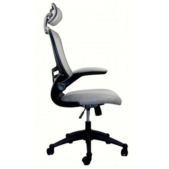 Executive High Back Chair with Headrest - Silver Grey
