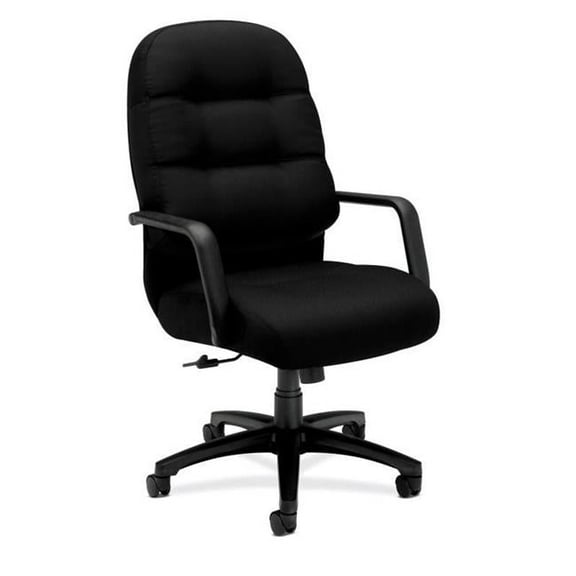 Executive High-Back Office Chair with Arms, Black