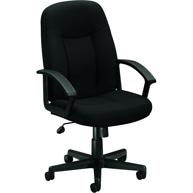Executive HighBack Swivel/Tilt Chair, Black Fabric & Frame (HVL601