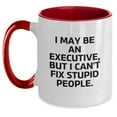 thumbnail image 1 of Executive Humor Funny Quote Gift for Him or Her - Two Tone Coffee Mug, 11oz, Microwave and Dishwasher Safe, Perfect for Graduation, 1 of 4