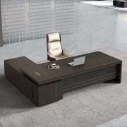 Executive L-Shaped Desk With Secure Storage And Cable Management 71" L x 65" W x 30" H