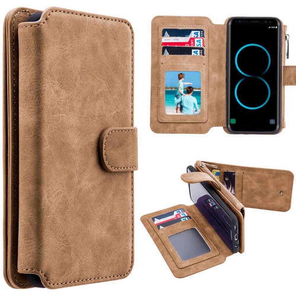 Executive Luxury Flip Wallet Case for Samsung Galaxy Galaxy S8 Plus, Perfect Fit