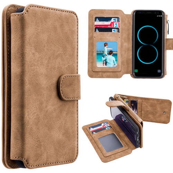 Executive Luxury Flip Wallet Case for Samsung Galaxy Galaxy S8 Plus, Perfect Fit