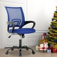 thumbnail image 1 of Executive Mesh Office Chair Ergonomic Computer Desk Chair Height-Adjustable Comfortable Seat & Back Support Task Rolling Swivel Chair with 360 Degree Casters & Armrest, Blue, 1 of 7