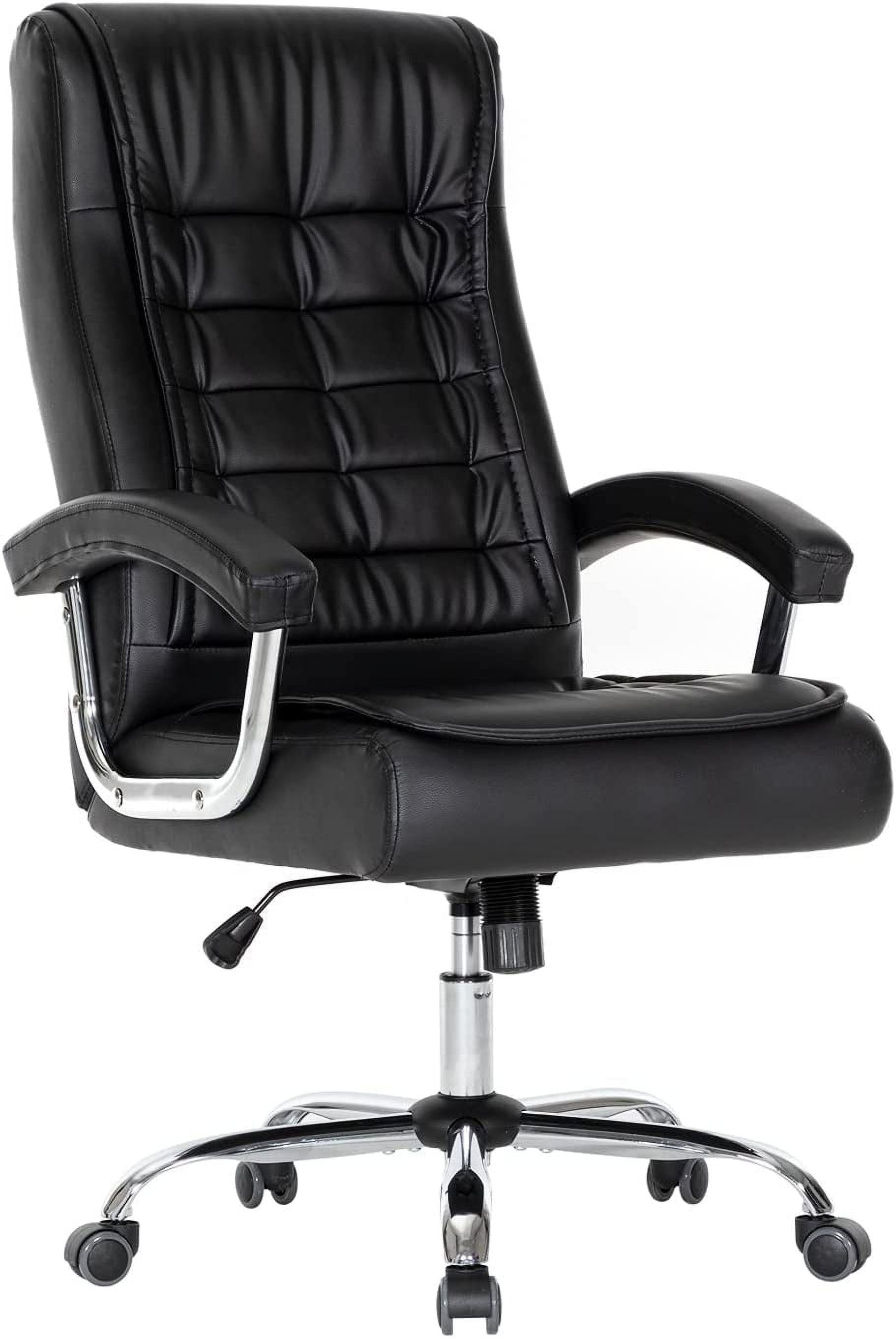 Executive Office Chair Adjustable Leather Chair High Back Swivel Office ...