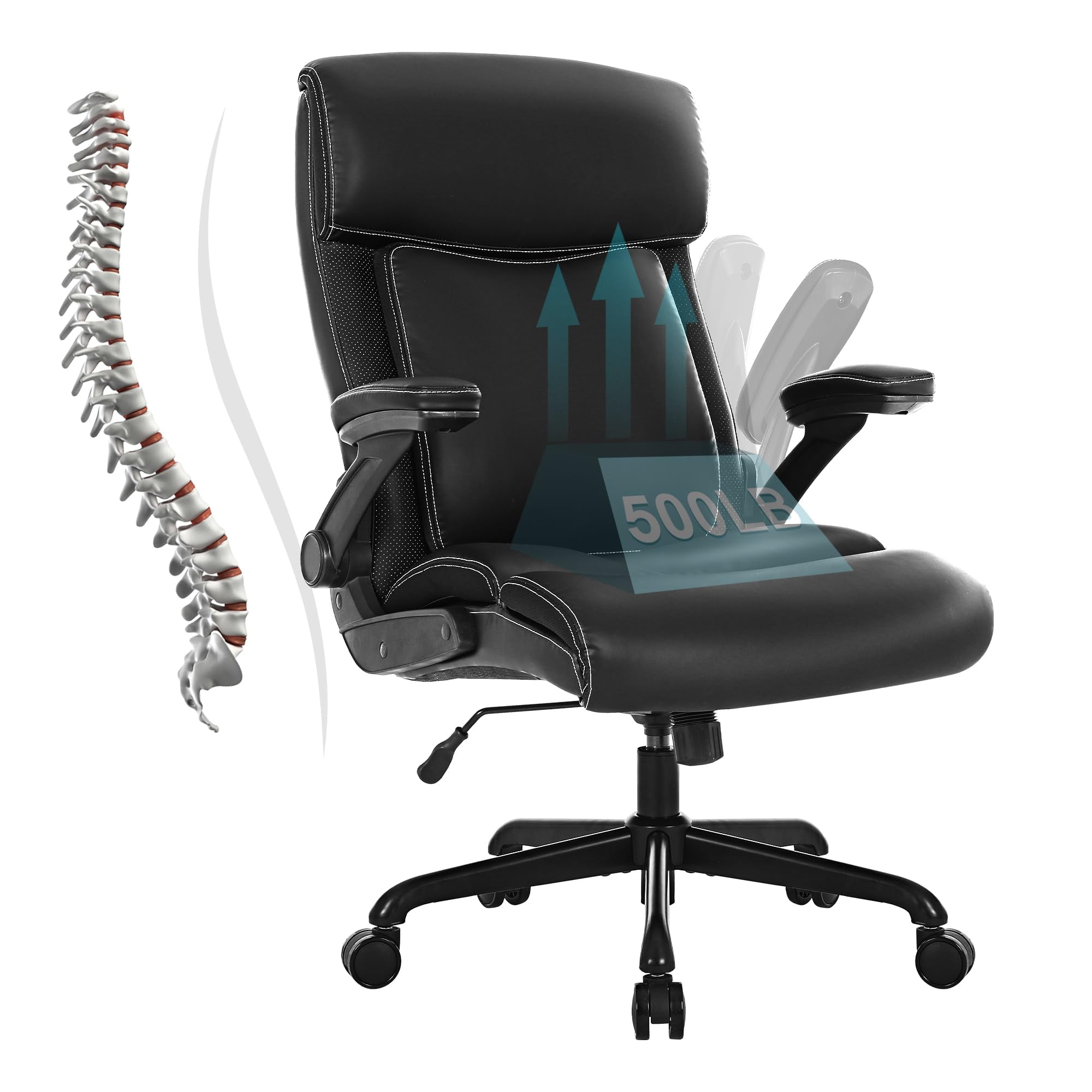 https://i5.walmartimages.com/seo/Executive-Office-Chair-Big-Tall-Chair-500lbs-Heavy-People-Ergonomic-High-Back-Leather-Flip-up-Armrests-Adjustable-Height-Black_0a5ce028-3d20-4b37-9a3e-475c65b35551.0a81ec55b859a3d93f6a743eb7f1e0ad.jpeg