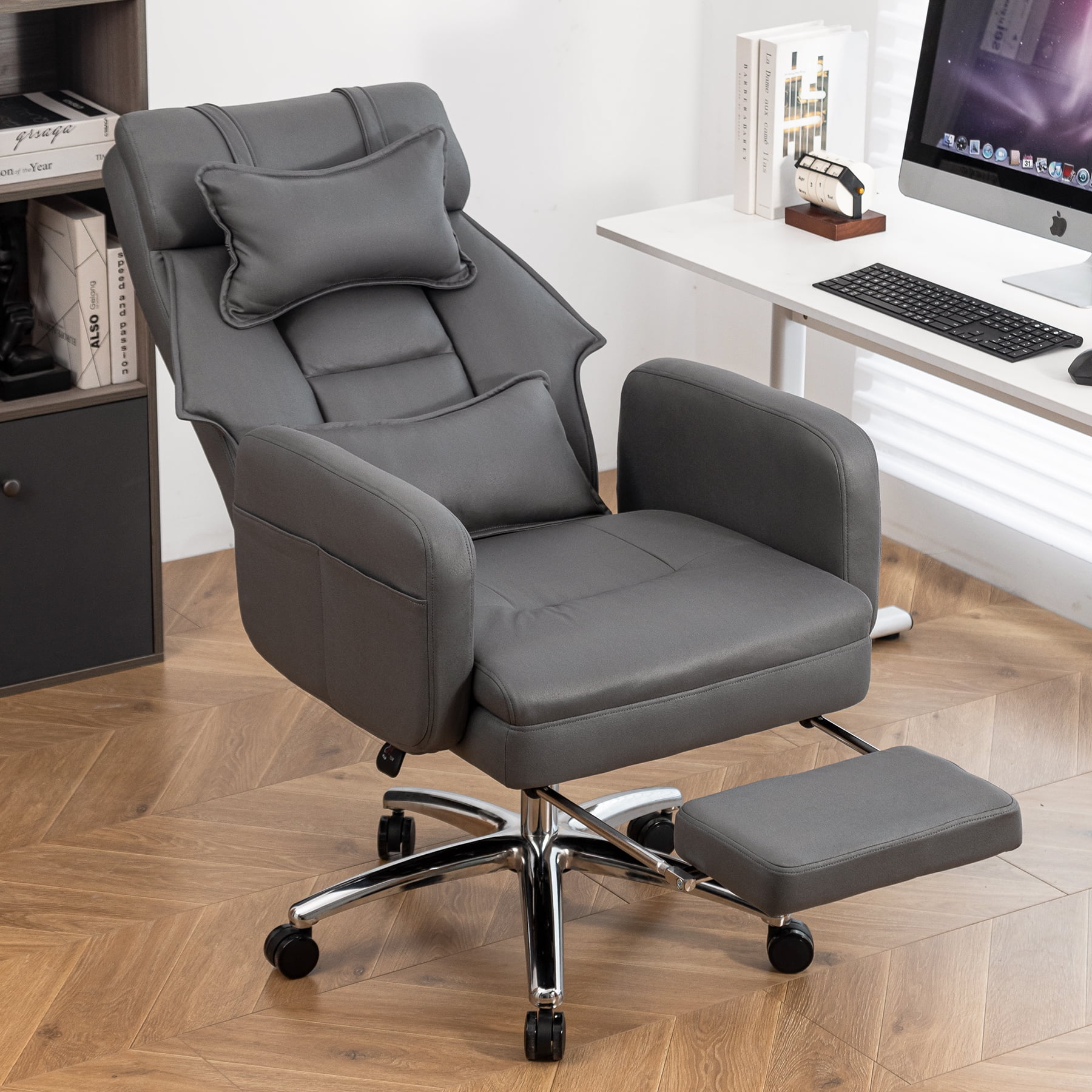 Executive Office Chair, Big and Tall Office Chair with Foot Rest ...