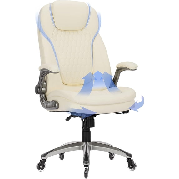 Executive Office Chair-Ergonomic Computer Desk Chair Back Leather Chair ...