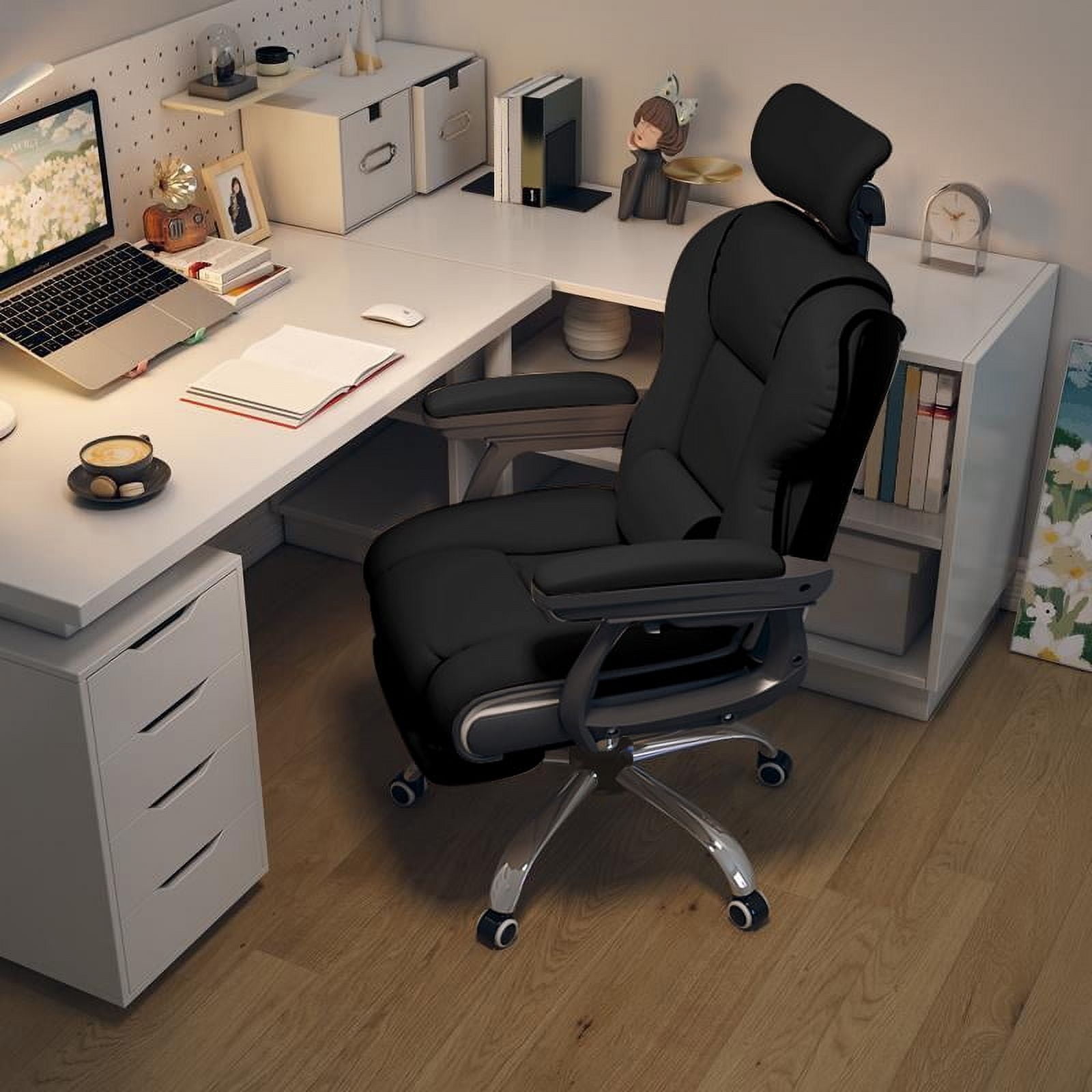 Executive Office Chair, Reclining Office Chair with Footrest ，Ergonomic Computer Desk Chair with Lumbar Support, Big and Tall Home Desk Chair, High Back Gaming Chair for Office Home Study