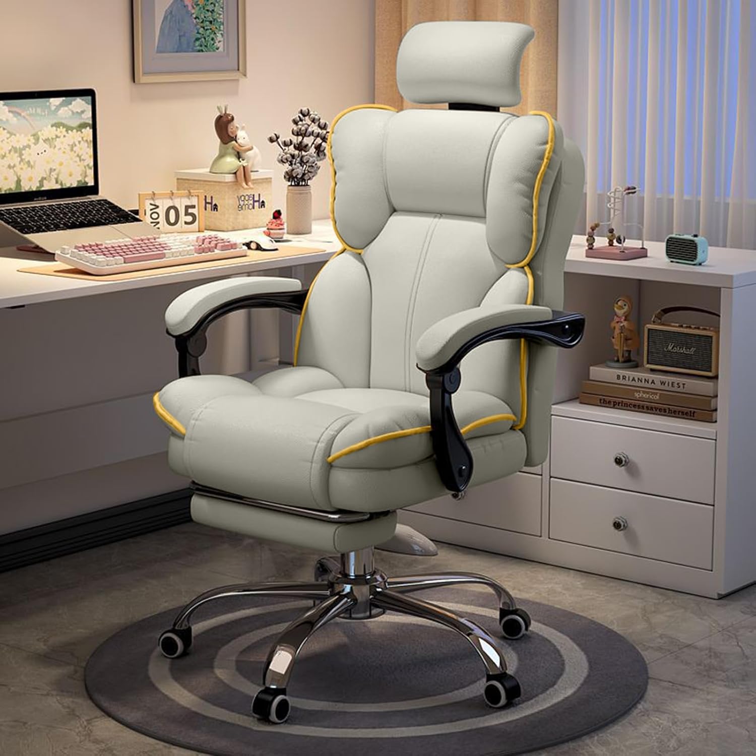 Executive Office Chair with Foot Rest High Back Office Chair Computer