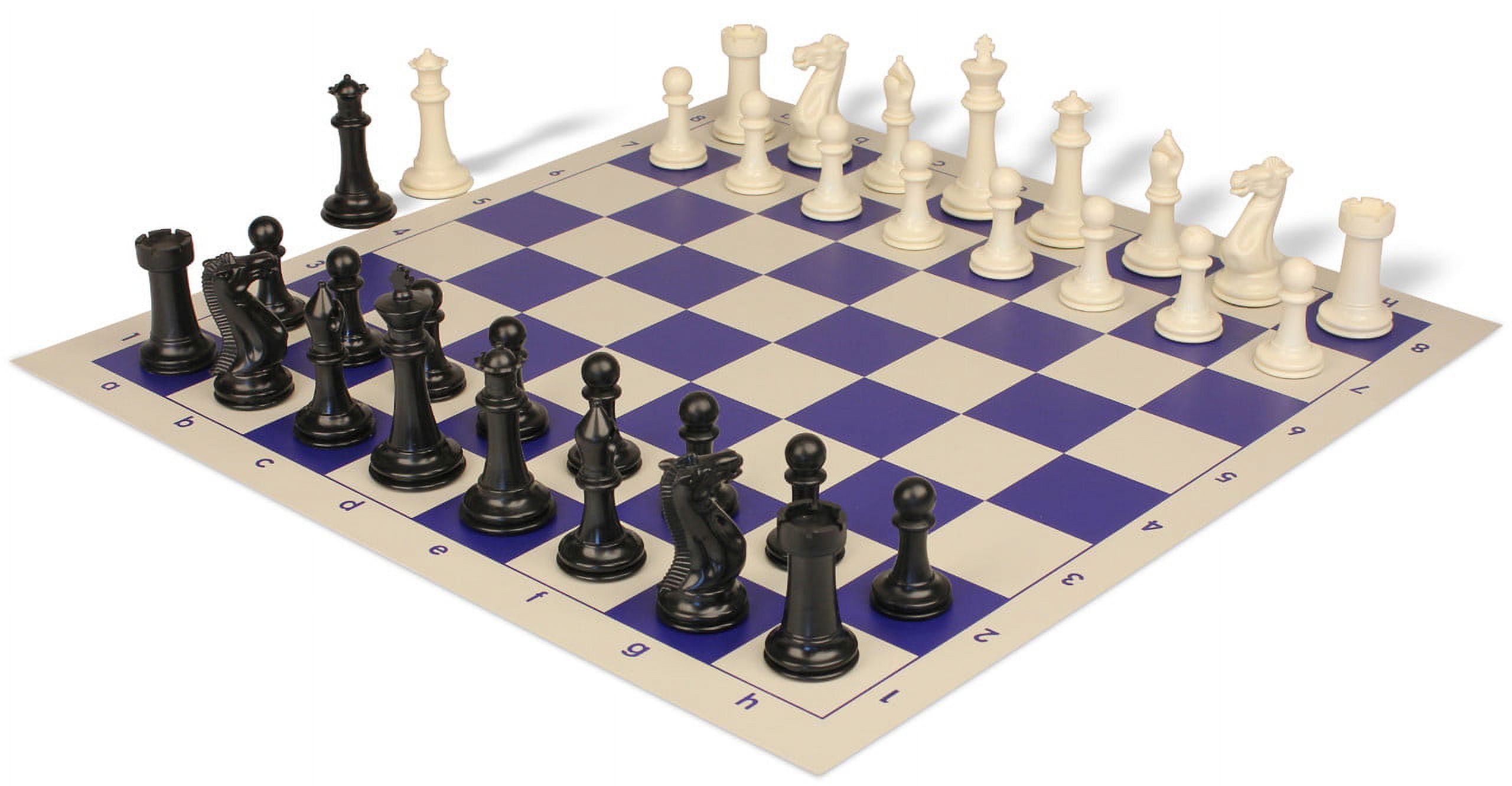 Family Classics Chess by Pressman - with Folding Board and Full Size Chess  Pieces