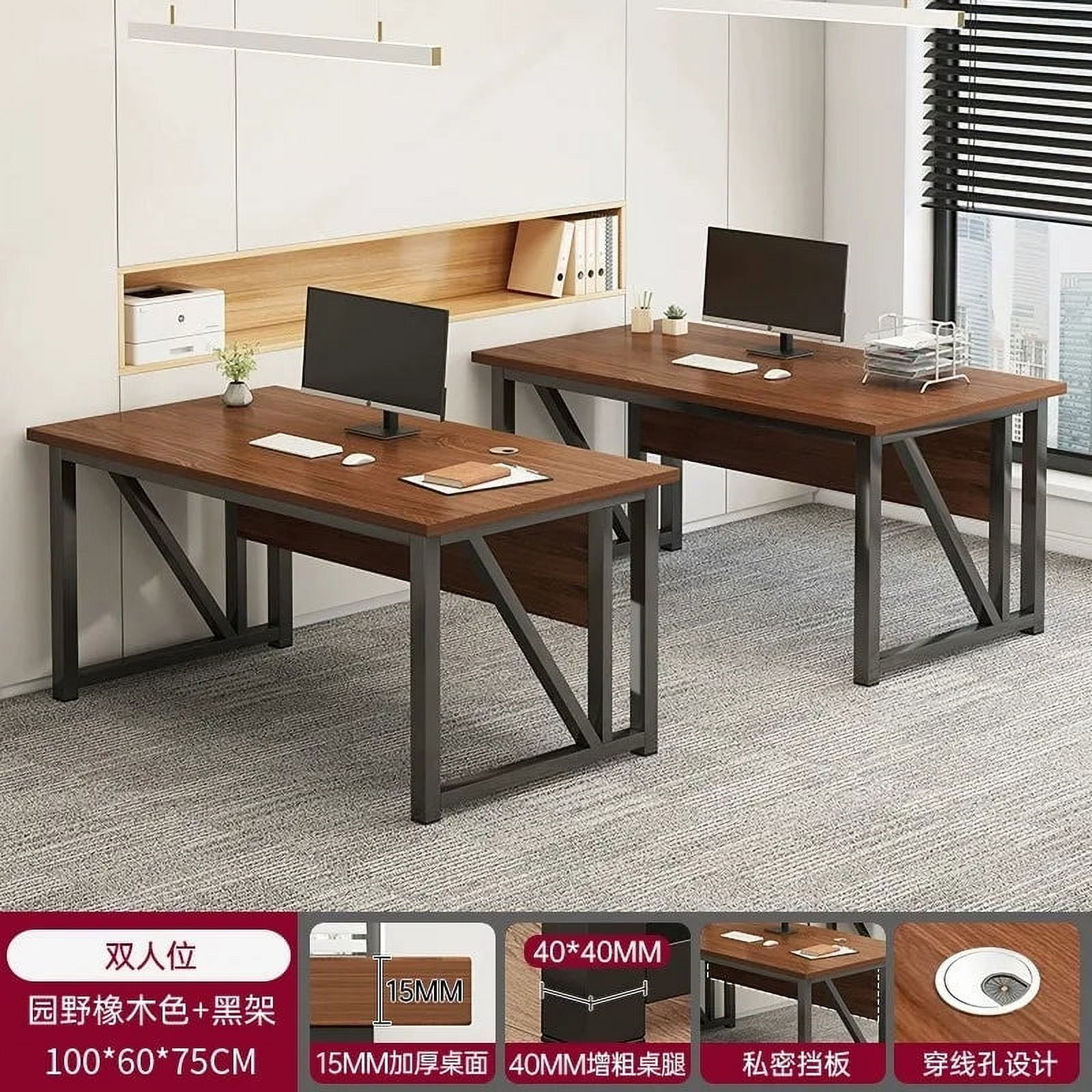 Executive Setup Office Desk Reception European Dark Storage Computer