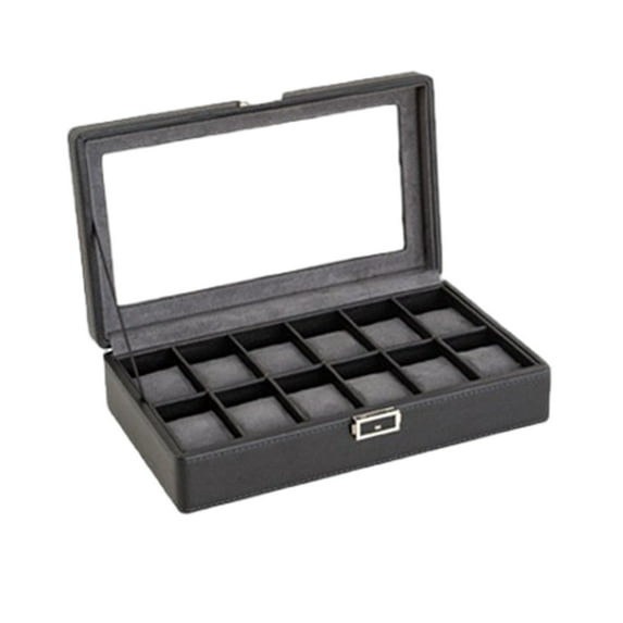 Executive Styles Watch Collection Box with Additional Accessory Storage