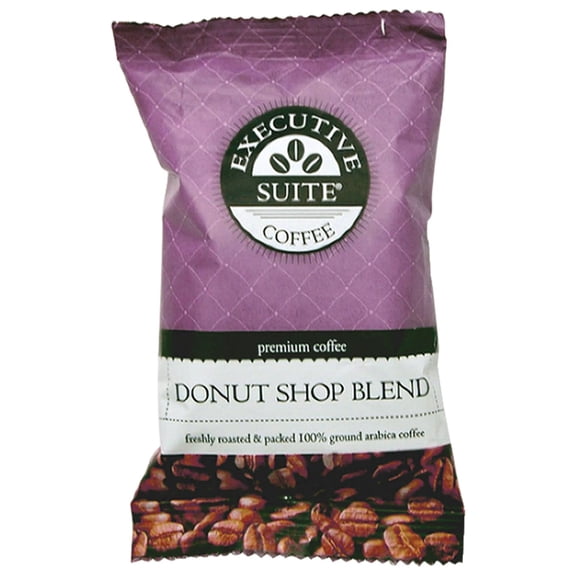 Executive Suite Donut Shop Regular Blend Coffee, 2 Oz, Box Of 42