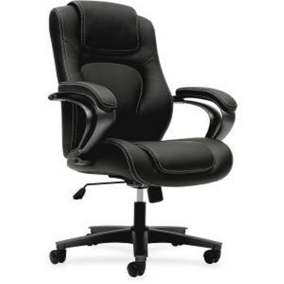 Executive Vinyl High-Back Chair, Black
