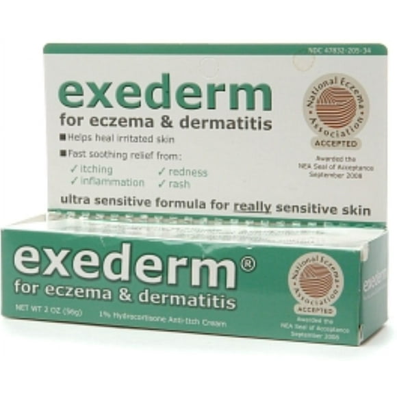 Exederm Flare Control Cream for Eczema & Dermatitis 2 oz (Pack of 3)