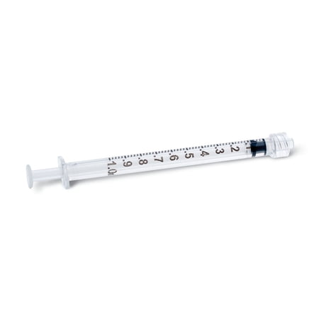 Exel 26050 Luer Lock Syringe Only - Sterile, 1ml (Pack of 2)