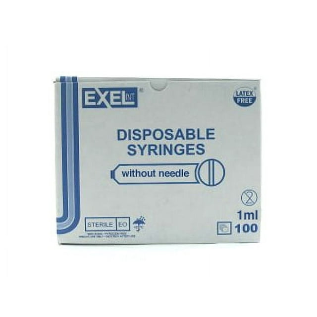 Exel Tuberculin Syringe with cap, 1cc, Luer Slip, 100/BOX