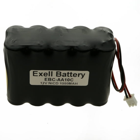 Exell 12V 1000mAh (10xAA) NiCD Battery Pack with Wire and Connector