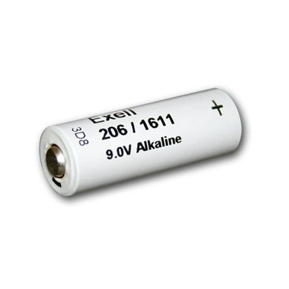 Exell 206A Alkaline 9V 110mAh Battery NEDA 1611 Compatible with ER-206, H-7D