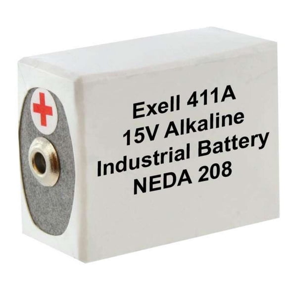 Exell 411A Alkaline 15V Battery NEDA 208 Compatible with 10F20, BLR121, M121